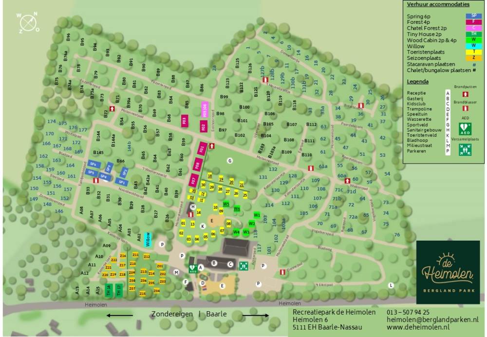 Plattegrond de Heimolen Bergland park